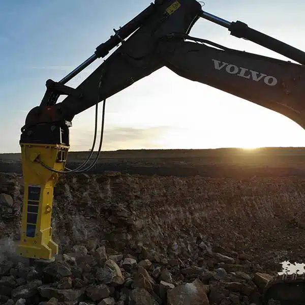 HB 7000 quarrying at sunset